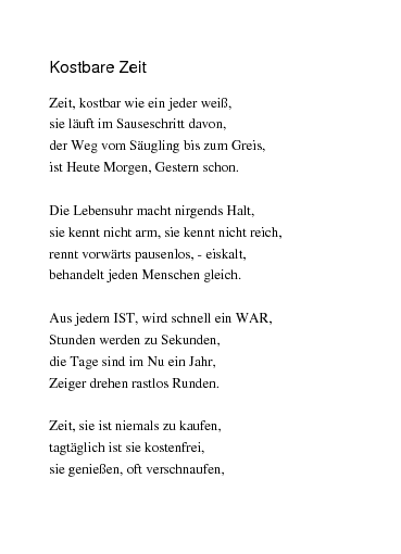 Download Gedicht ueber zeit nehmen For Free