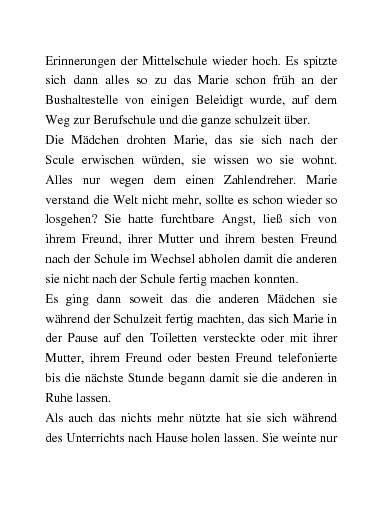 Kurzgeschichte Mobbing Teil 2 Von Goofybienchen
