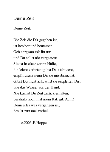 Get Was ist zeit gedicht HD