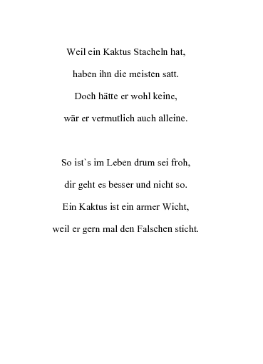 Gedichte: Der Kaktus von Apollinaris