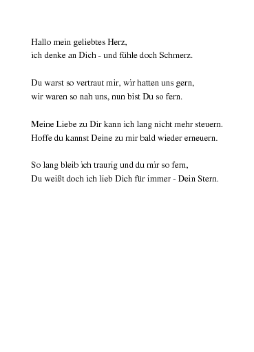 Gedichte Mein Geliebtes Herz Verlorene Liebe Von Indian01