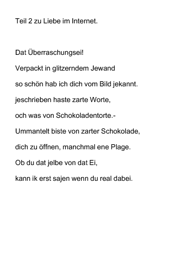 Gedichte Liebe Im Internet Teil 2 Das U Ei Von Gabriella