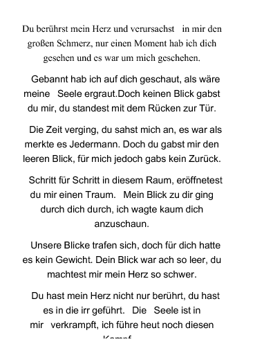 Du berührst mich gedicht