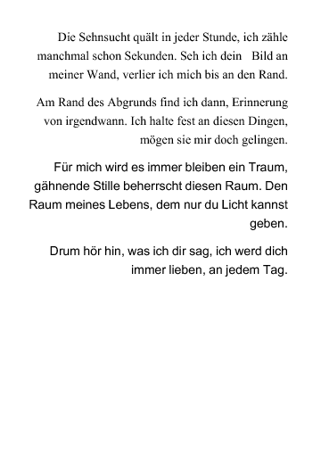 Du berührst mich gedicht