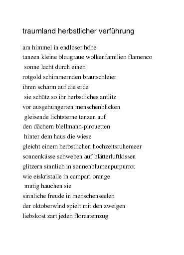 Verführen gedichte zum Gedichte über