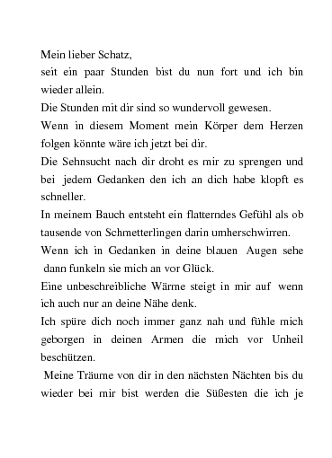 Schatz langer liebesbrief meinen Schöne Liebesbriefe
