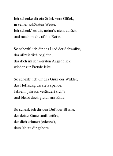 Gedichte Ein Stuck Vom Gluck Von Fianna