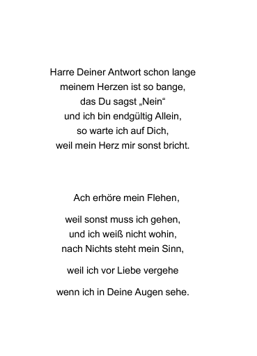 Sehnsucht gedichte liebe Gedichte über