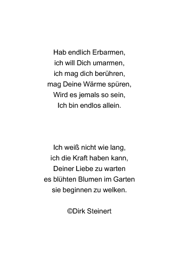 Will spüren dich berühren ich dich ICH SUCH
