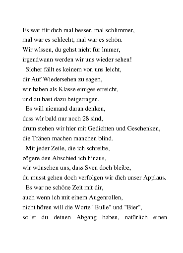 Gedicht abschieds Lateinische Zitate